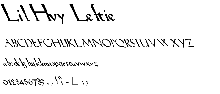Lil Hvy Leftie font